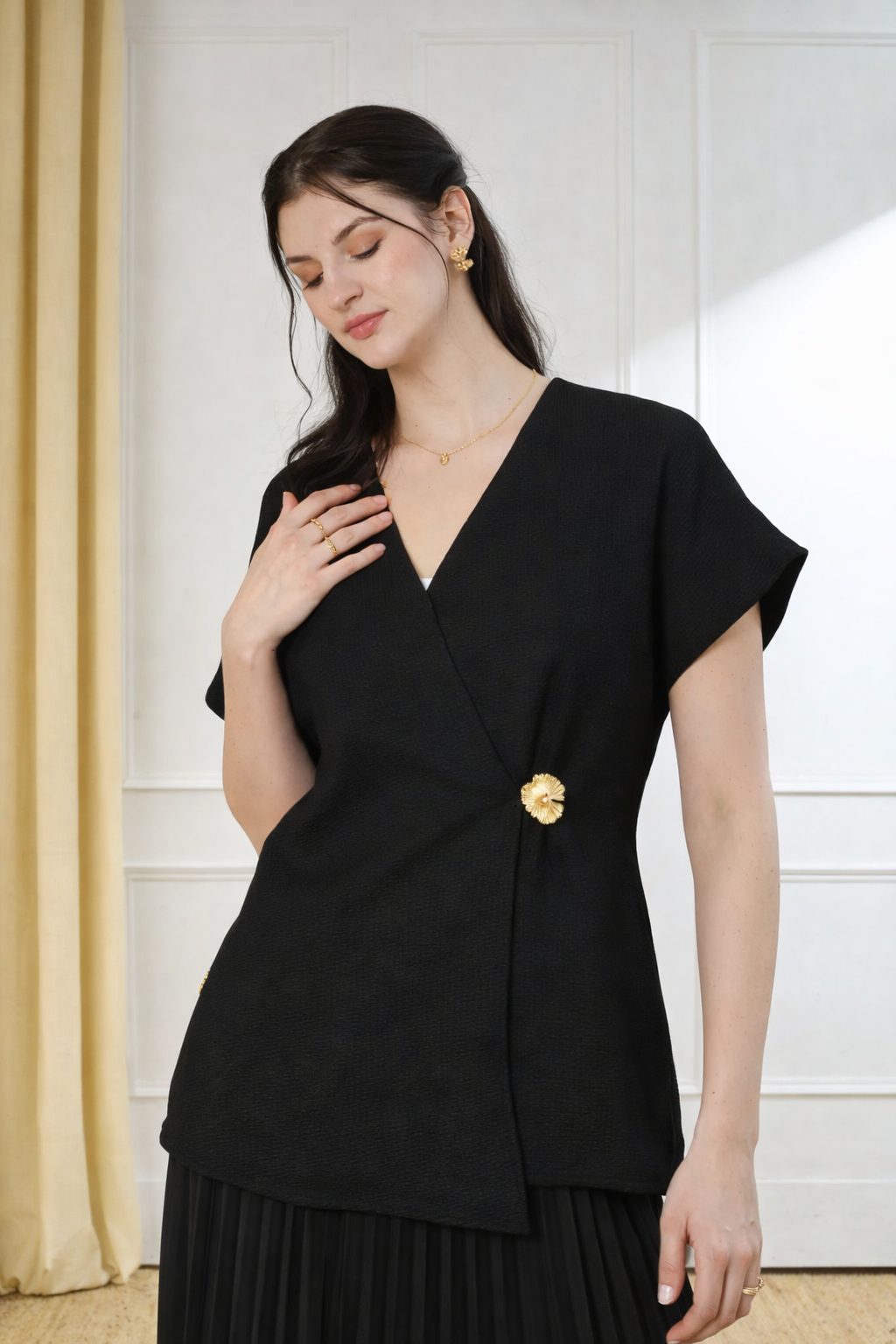 Golden Broach Top